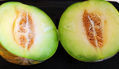 Guava melon flesh with seeds